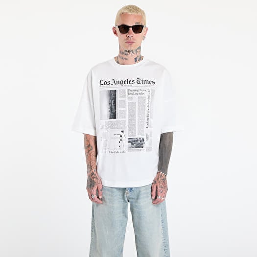 T-shirt Palm Angels Paxlatimes_News Over Tee Off White/ Black