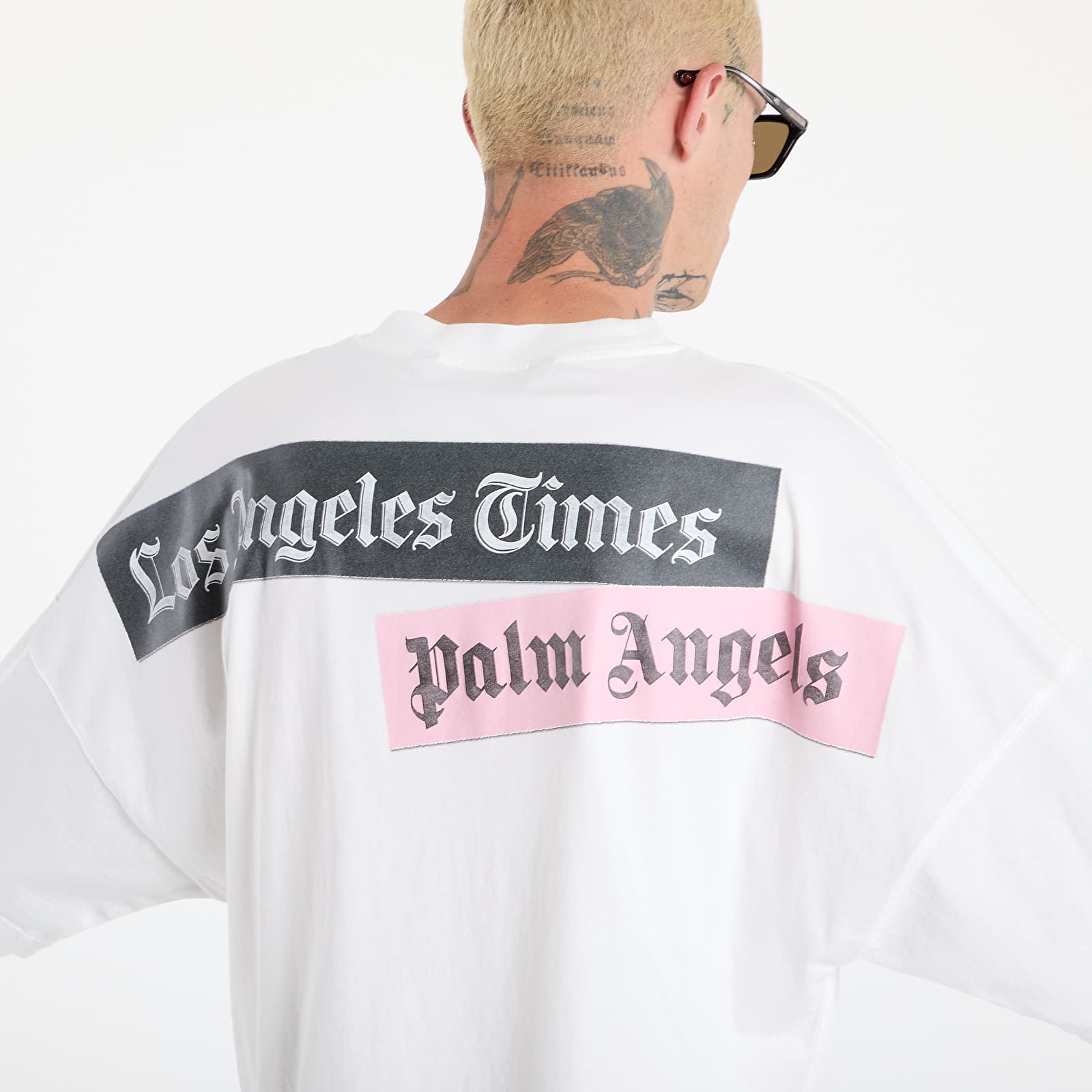   Μπλούζες Palm Angels Paxlatimes_News Over Tee Off White/ Black