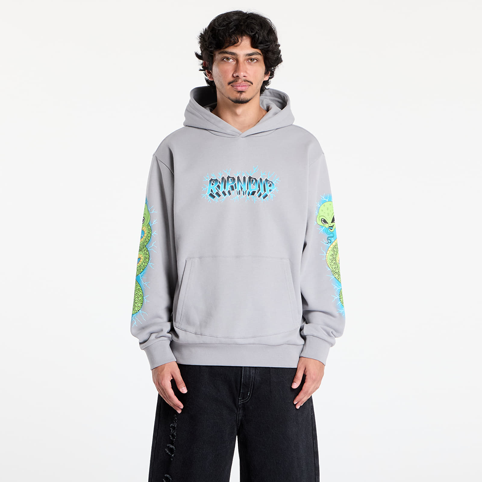 Hoodies and sweatshirts  RIPNDIP Skull And Bones Hoodie Charcoal