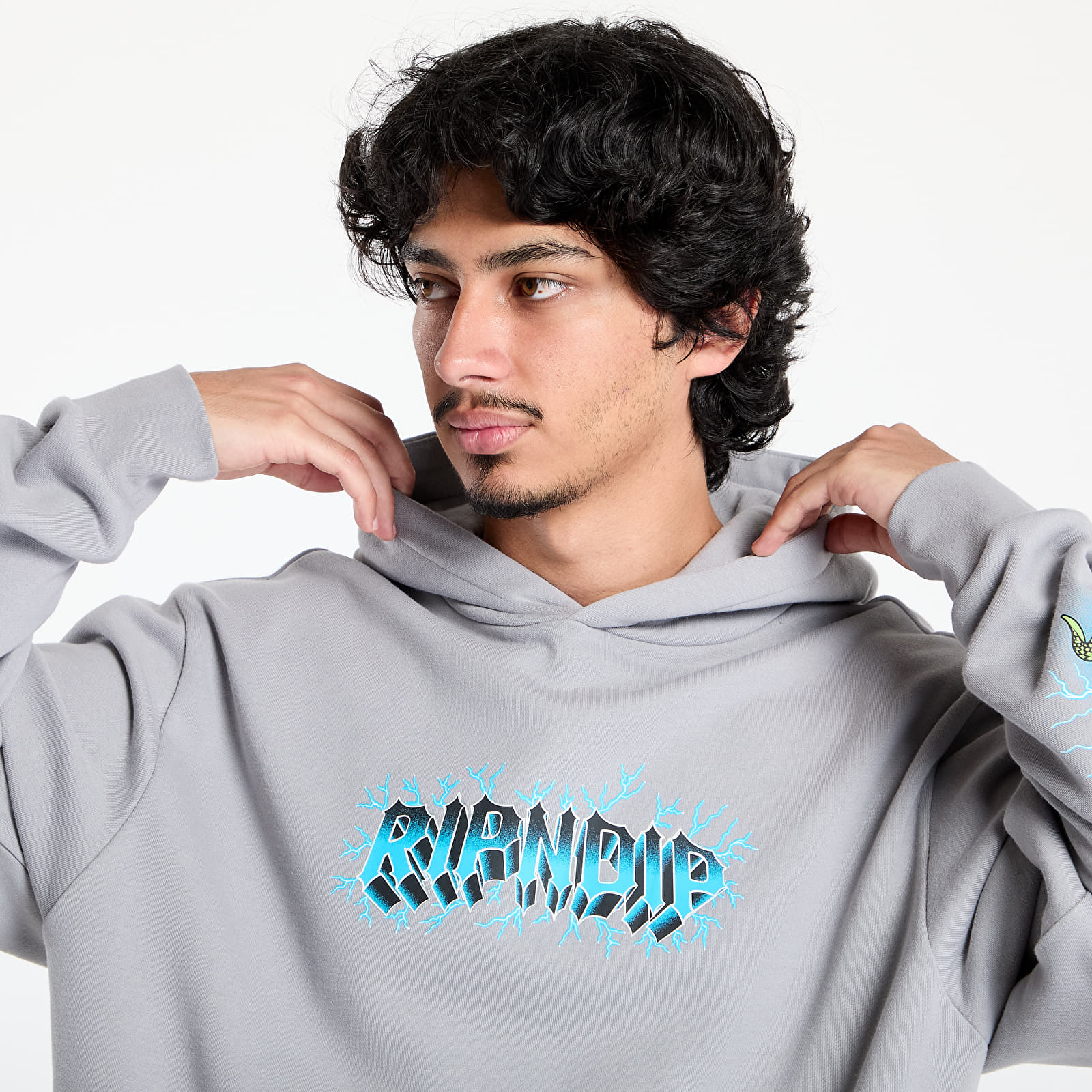 Hoodies and sweatshirts  RIPNDIP Skull And Bones Hoodie Charcoal
