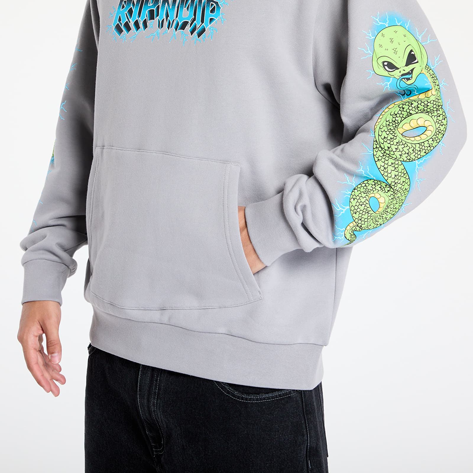 Hoodies and sweatshirts  RIPNDIP Skull And Bones Hoodie Charcoal