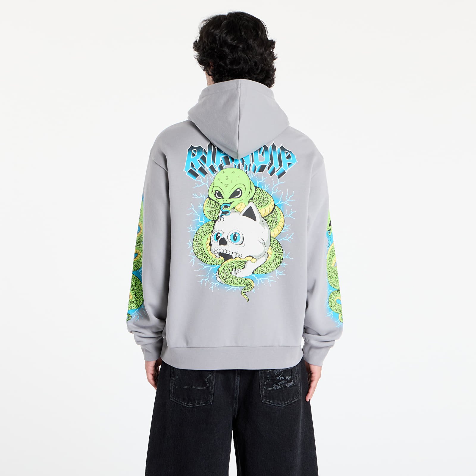 Hoodies and sweatshirts  RIPNDIP Skull And Bones Hoodie Charcoal