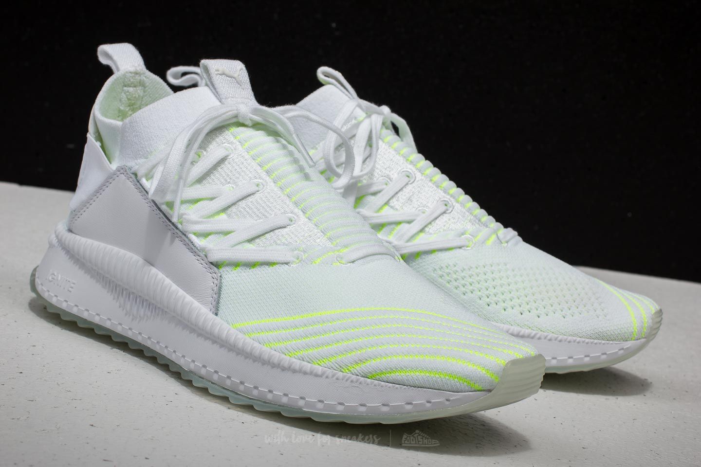 Men s shoes Puma Tsugi Jun Pace Puma White Pale Lime Yellow Footshop