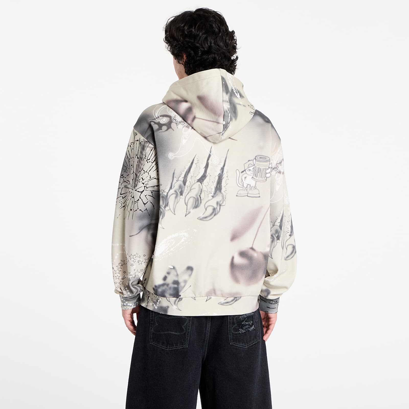 Sudaderas RIPNDIP Stargazing Zip Up Hoodie Off White