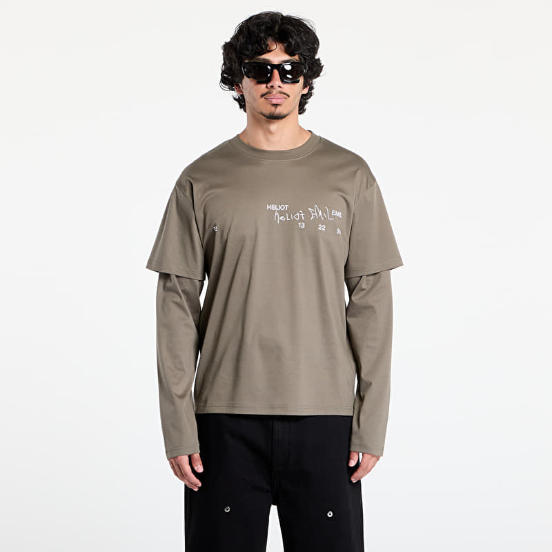 T-shirt HELIOT EMIL Fulgens Longsleeve Dark Stone