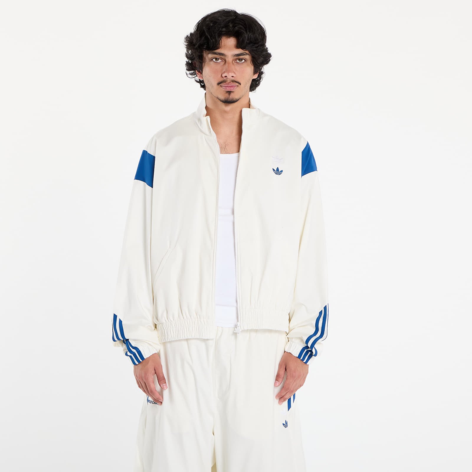 Jakker til mænd adidas Chavarria Poplin Tracktop Off White