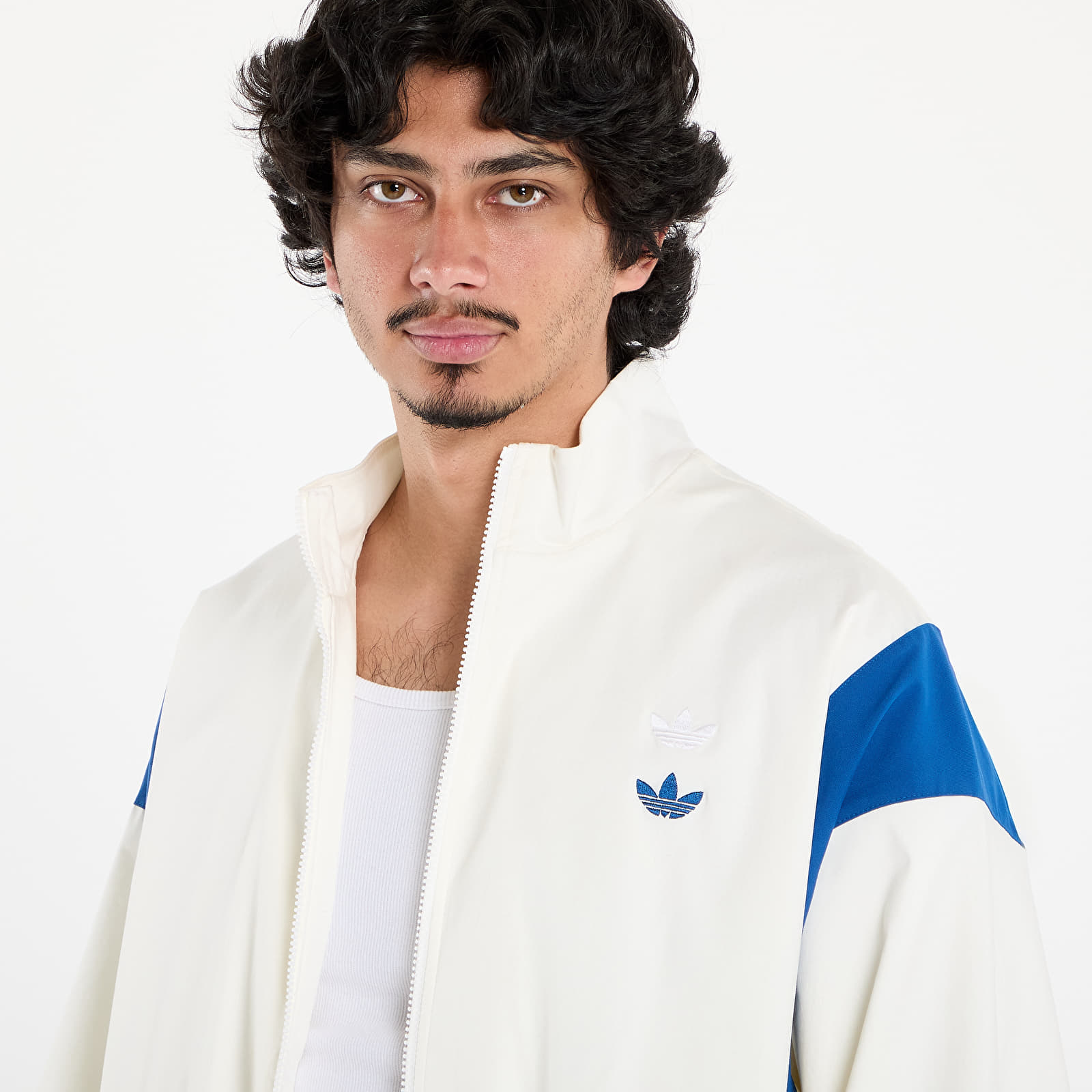 Jakker til mænd adidas Chavarria Poplin Tracktop Off White