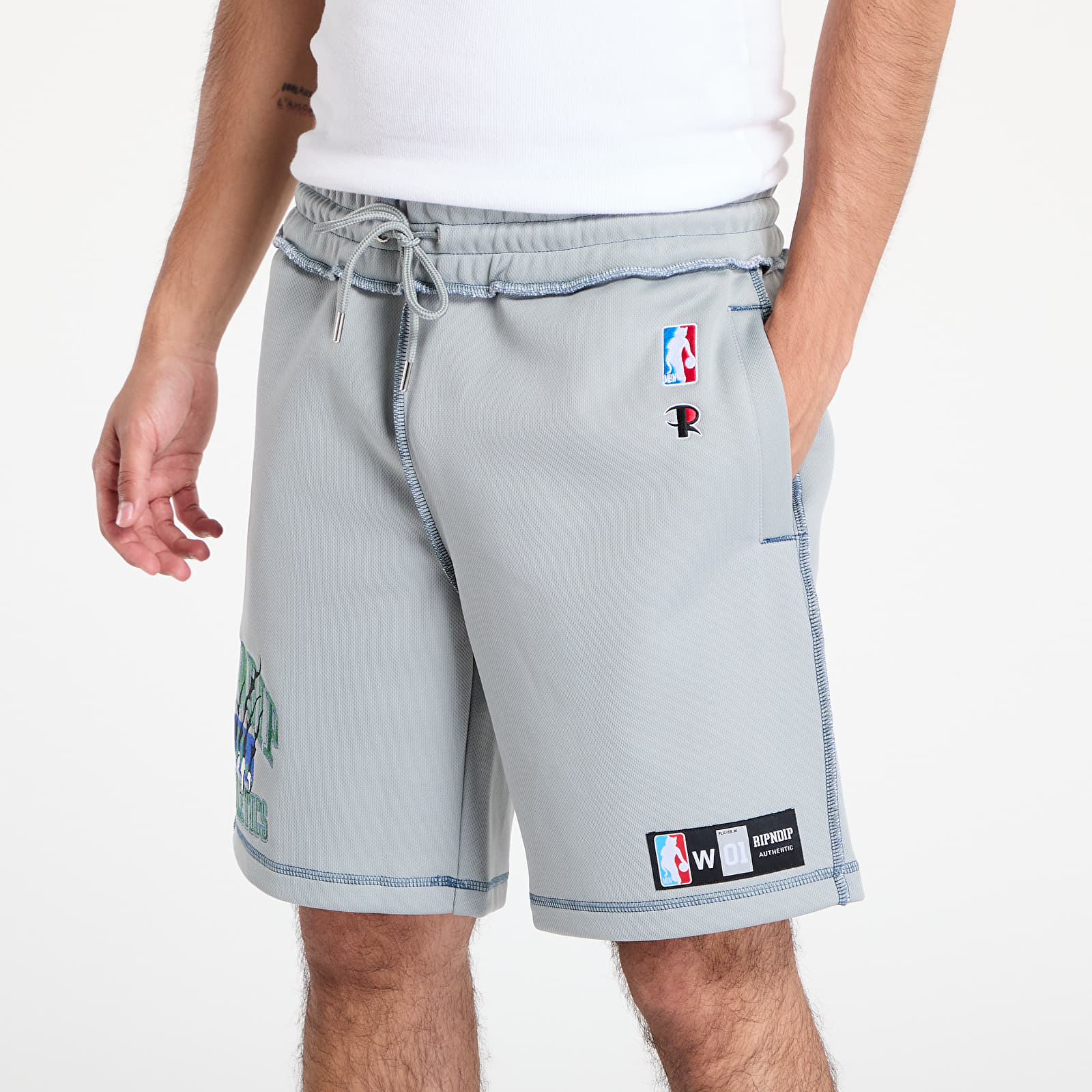 Pantalones cortos RIPNDIP Ripndip Athletics Cottom Mesh Sweatshorts Ash Heather