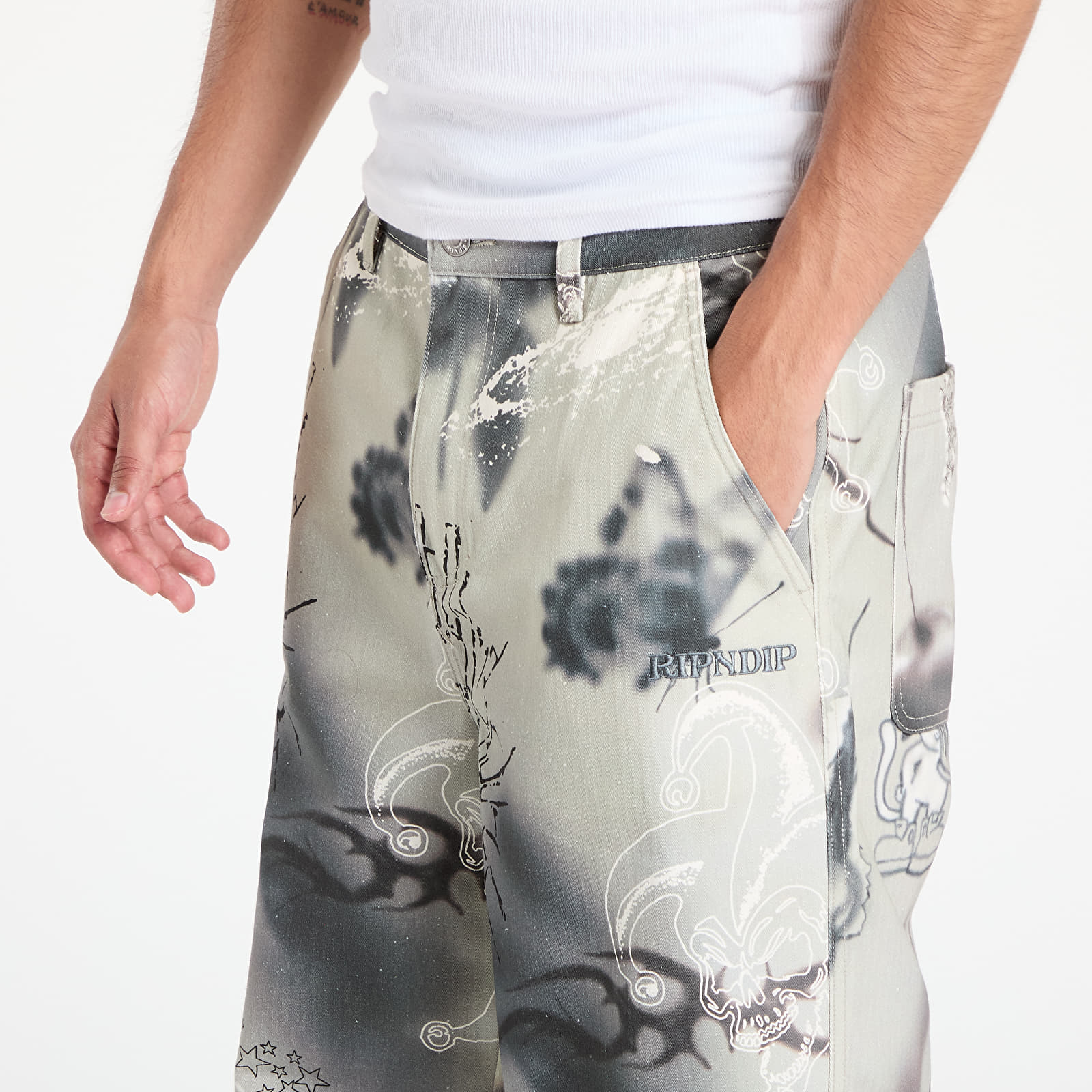 Pantalones RIPNDIP Stargazing Carpenter Wide Leg Pants Multicolor