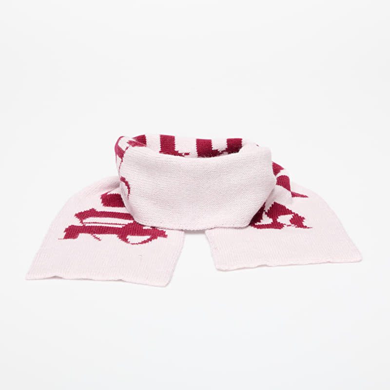 Palm Angels Kids Logo Knit Scarf Rose Pink/ Brick Red