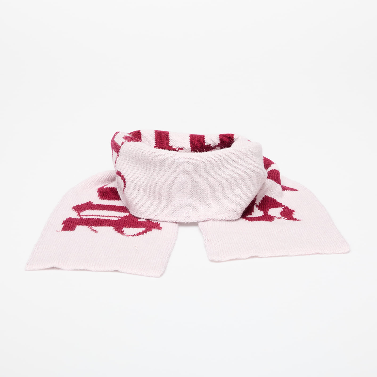 Sciarpe Palm Angels Kids Logo Knit Scarf Rose Pink/ Brick Red