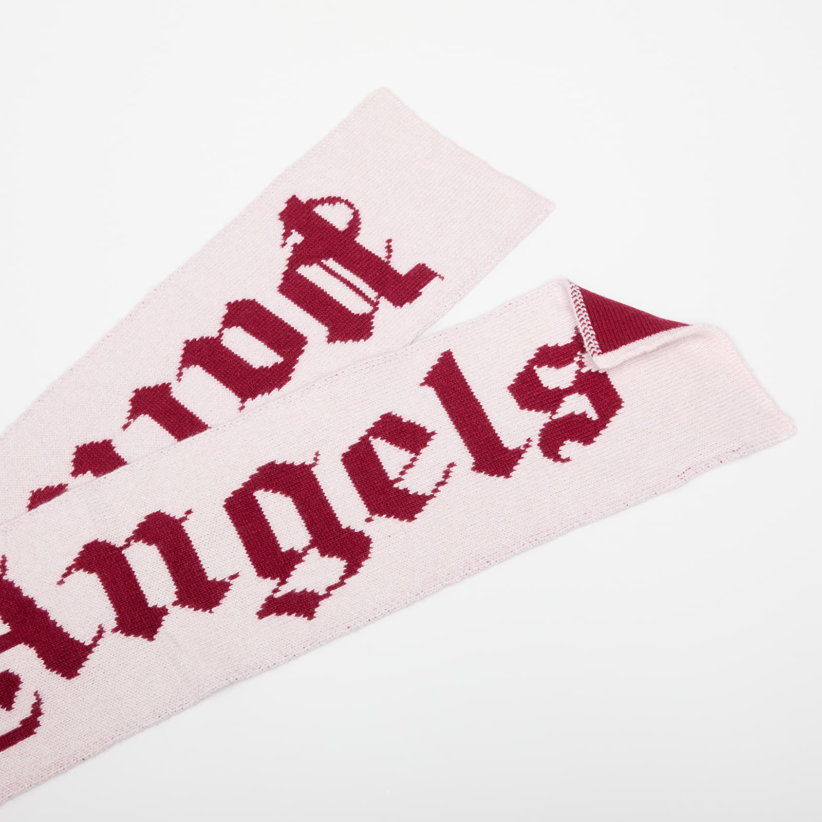 Sciarpe Palm Angels Kids Logo Knit Scarf Rose Pink/ Brick Red