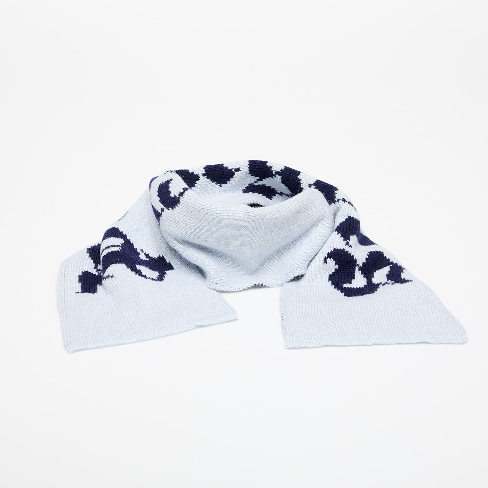 Schals für Männer Palm Angels Logo Knit Scarf Light Blue/ Navy Blue