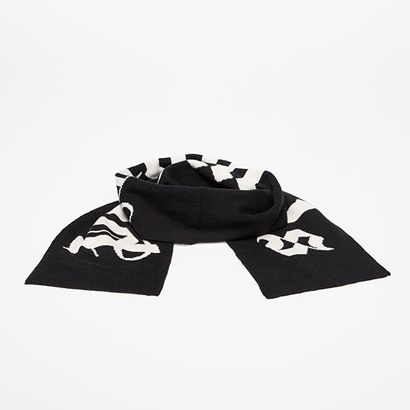 Scarf Palm Angels Logo Knit Scarf Black/ Off White