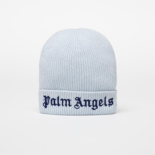 Palm Angels Kids Logo Knit Beanie Light Blue/ Navy Blue