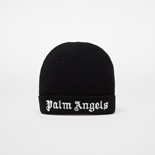 Palm Angels Kids Logo Knit Beanie Black/ Off White