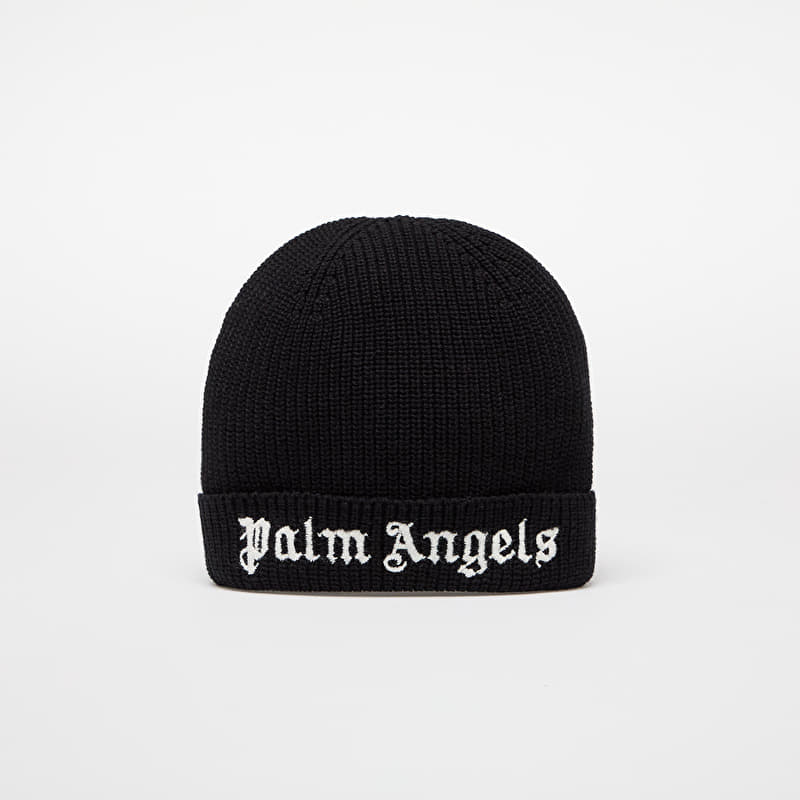 Palm Angels Kids Logo Knit Beanie Black/ Off White