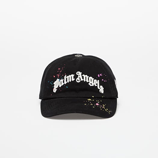 Cap Palm Angels Curved Logo Painted Cap Black/ Multicolor