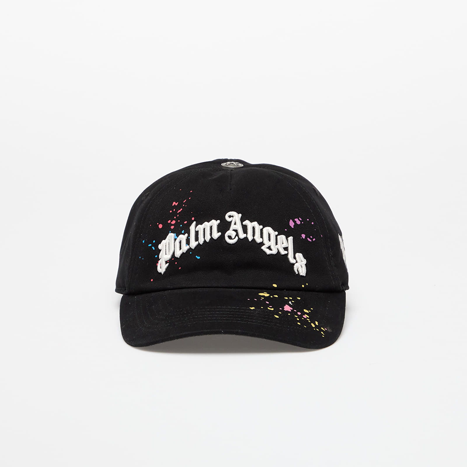 Caps Palm Angels Curved Logo Painted Cap Black/ Multicolor