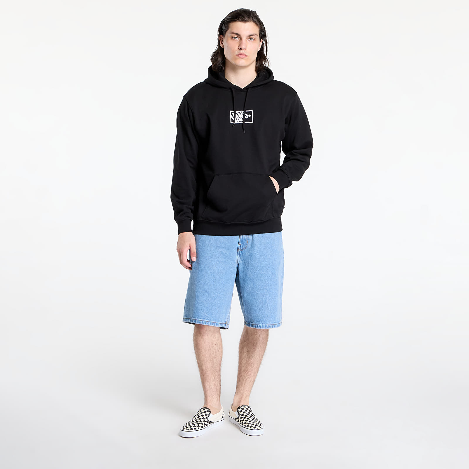Pánske mikiny Vans Blocked Box Pullover Hoodie Black