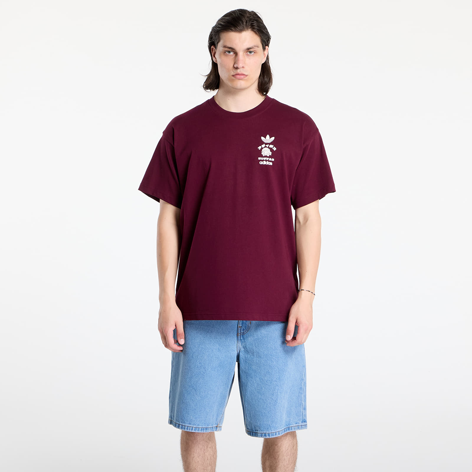 Magliette da uomo adidas Japan Florals T Maroon