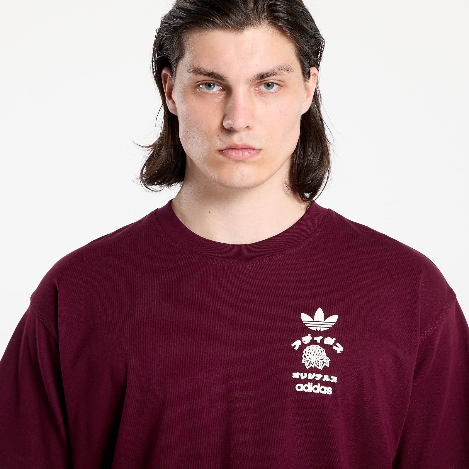 Magliette da uomo adidas Japan Florals T Maroon