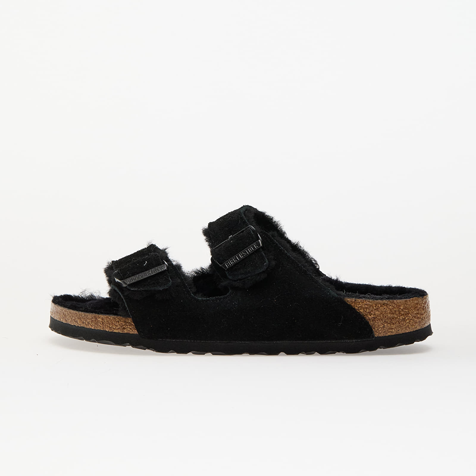 Sieviešu apavi Birkenstock Arizona Shearling Suede Leather/ Fur Black