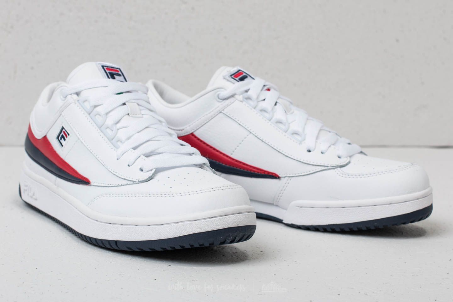 Men s shoes Fila T 1 MID White Fila Navy Fila Red Footshop