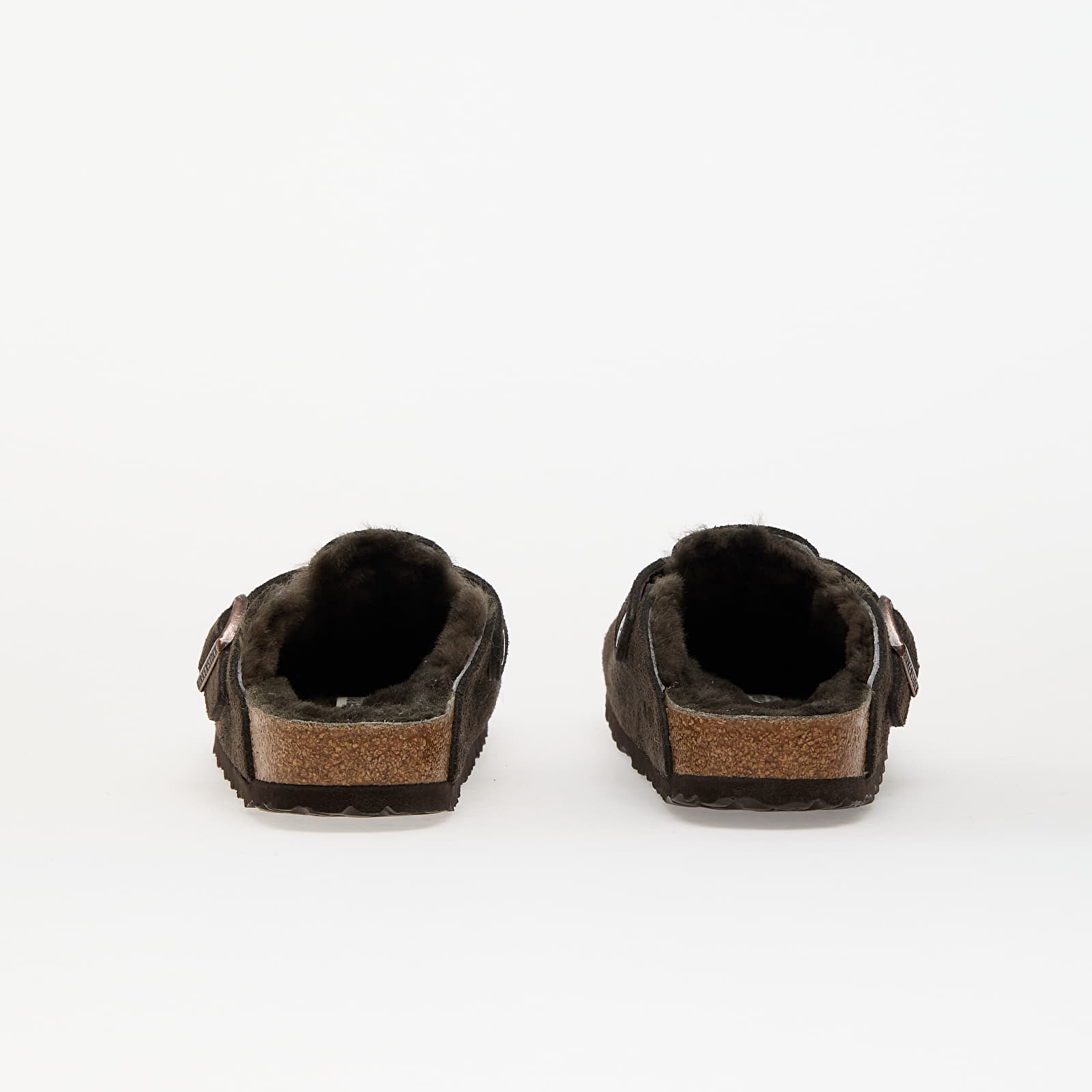 Sieviešu apavi Birkenstock Boston Shearling Suede Leather/ Fur Mocca