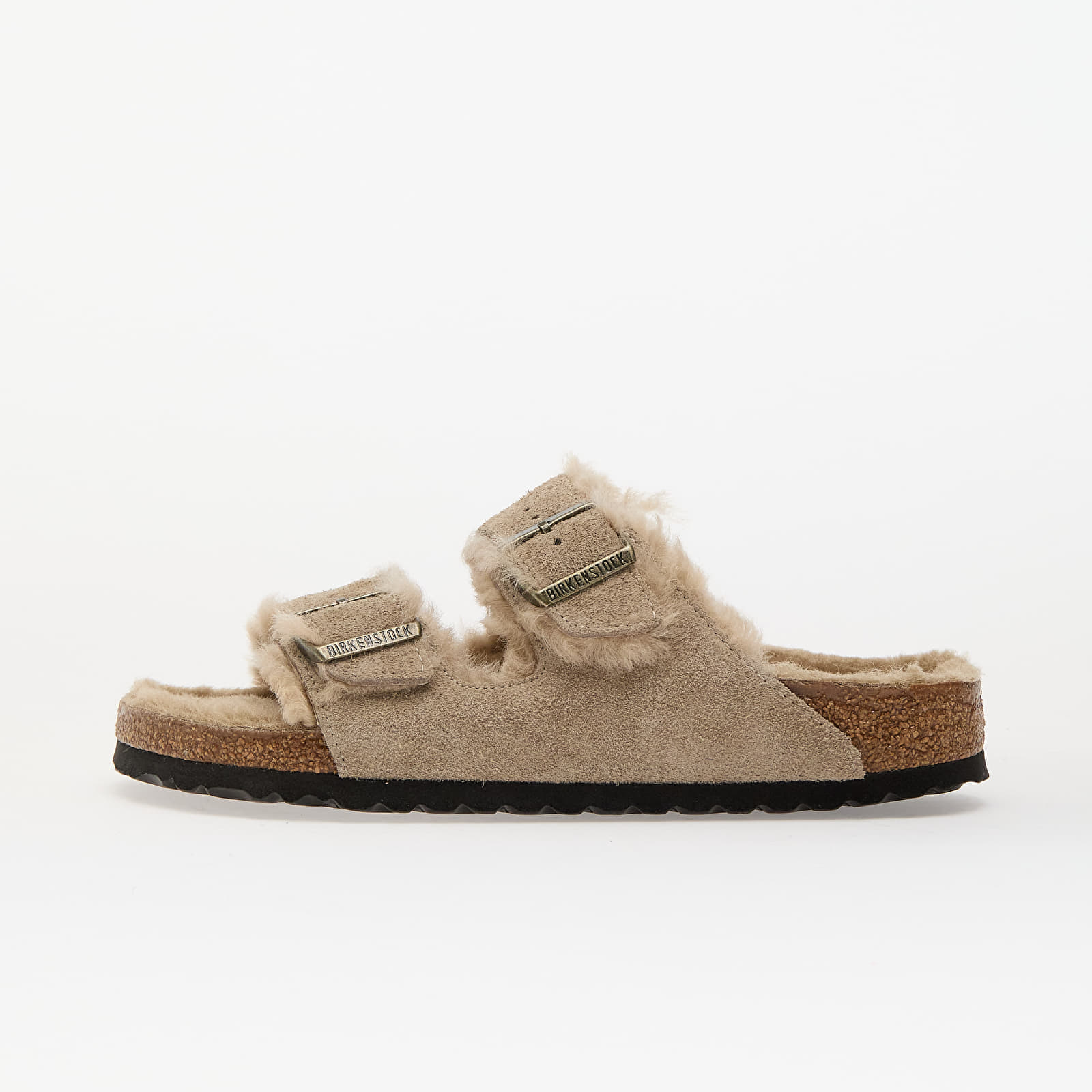 Lenkkarit Birkenstock Arizona Shearling Suede Leather/ Fur Taupe EUR 38