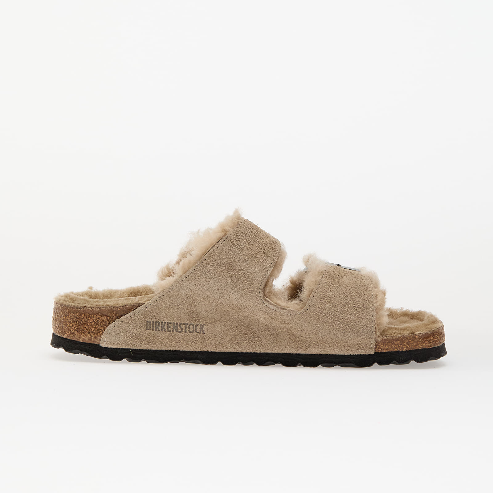 Sieviešu apavi Birkenstock Arizona Shearling Suede Leather/ Fur Taupe