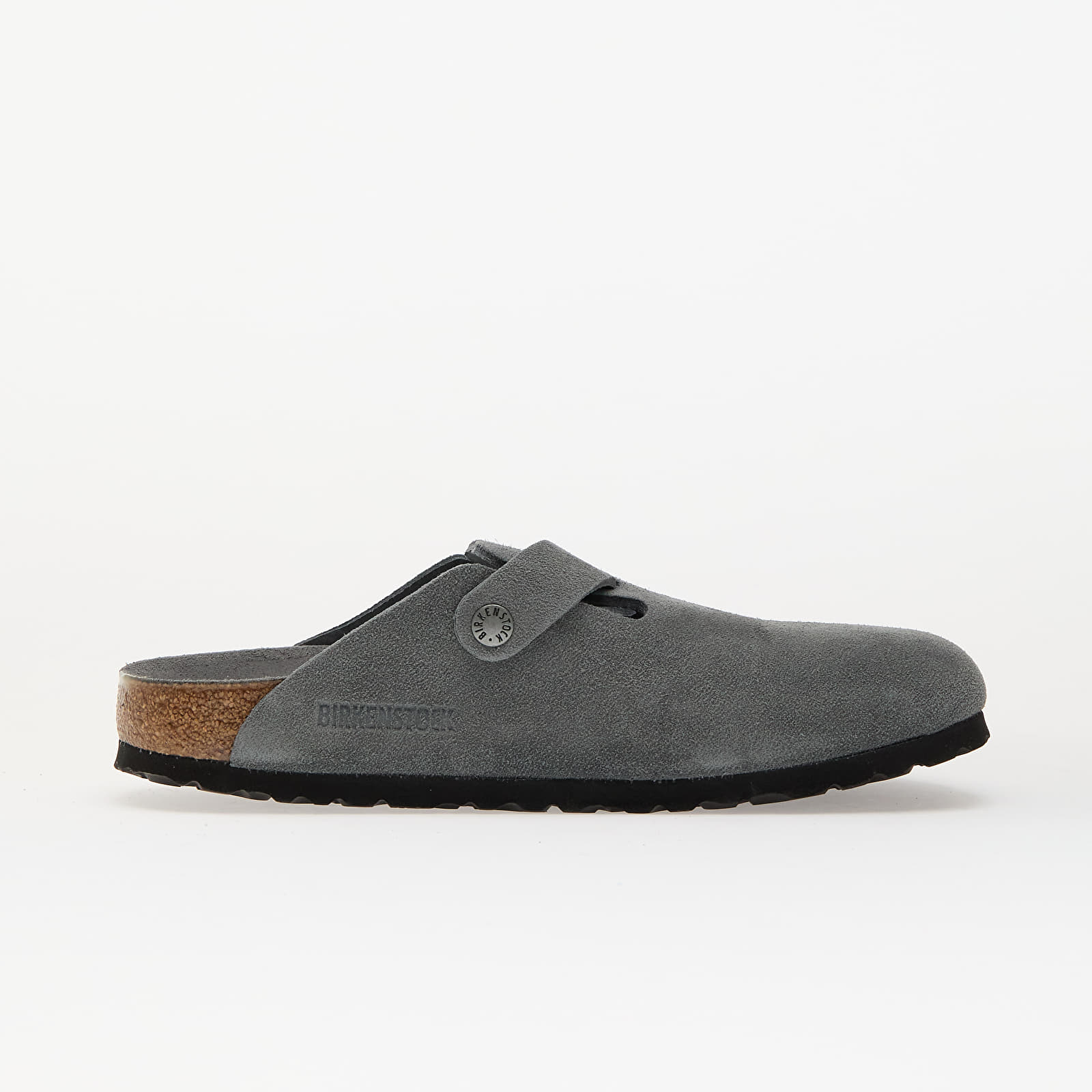 Women's shoes Birkenstock Boston Soft Footbed Suede Leather Basalt Gray Tonal Fb