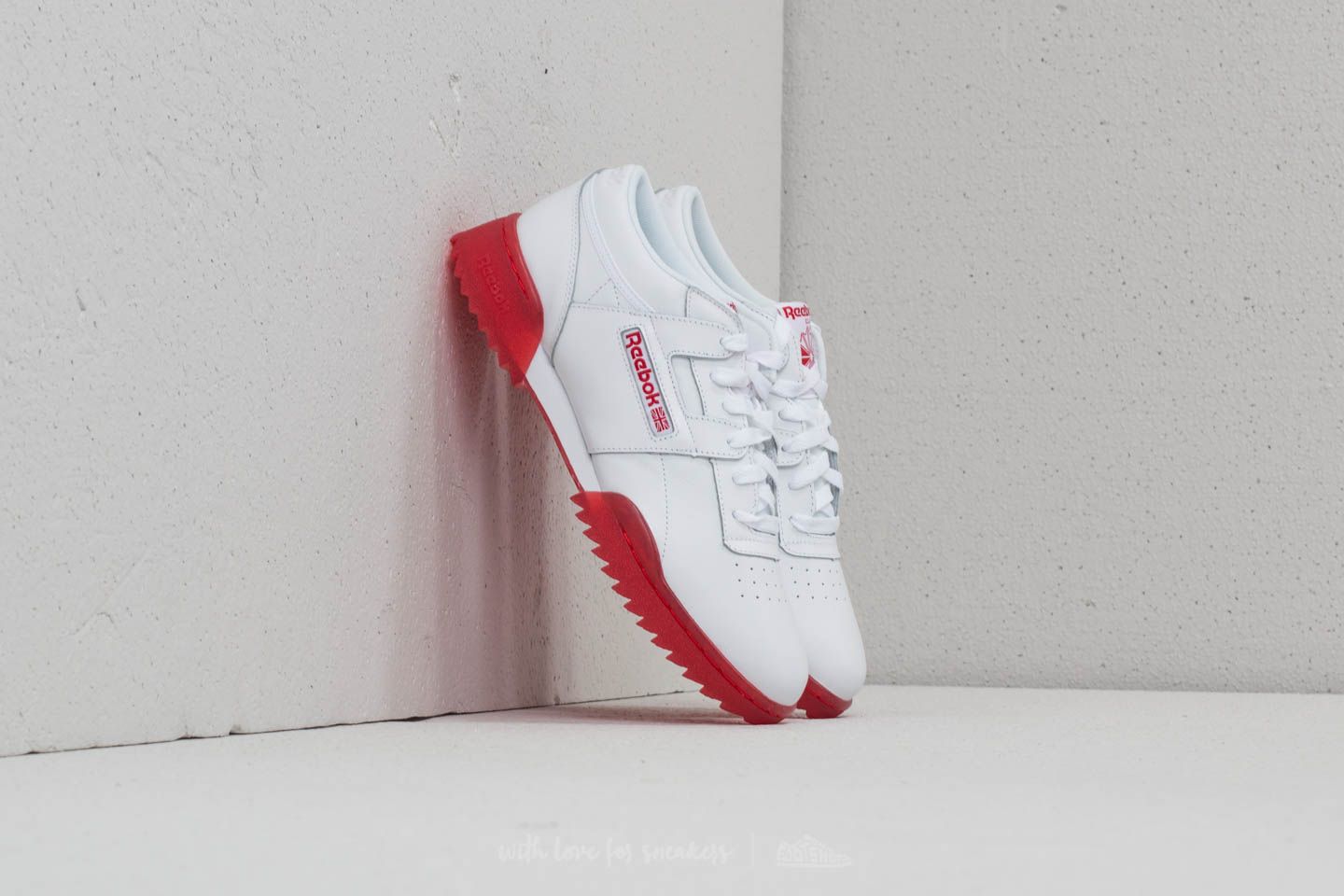 Chaussures et baskets homme Reebok Workout Clean Ripple Ice White/ Primal Red-Ice