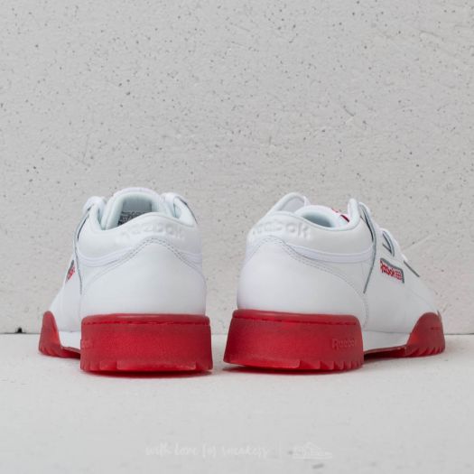 Men s shoes Reebok Workout Clean Ripple Ice White Primal Red Ice