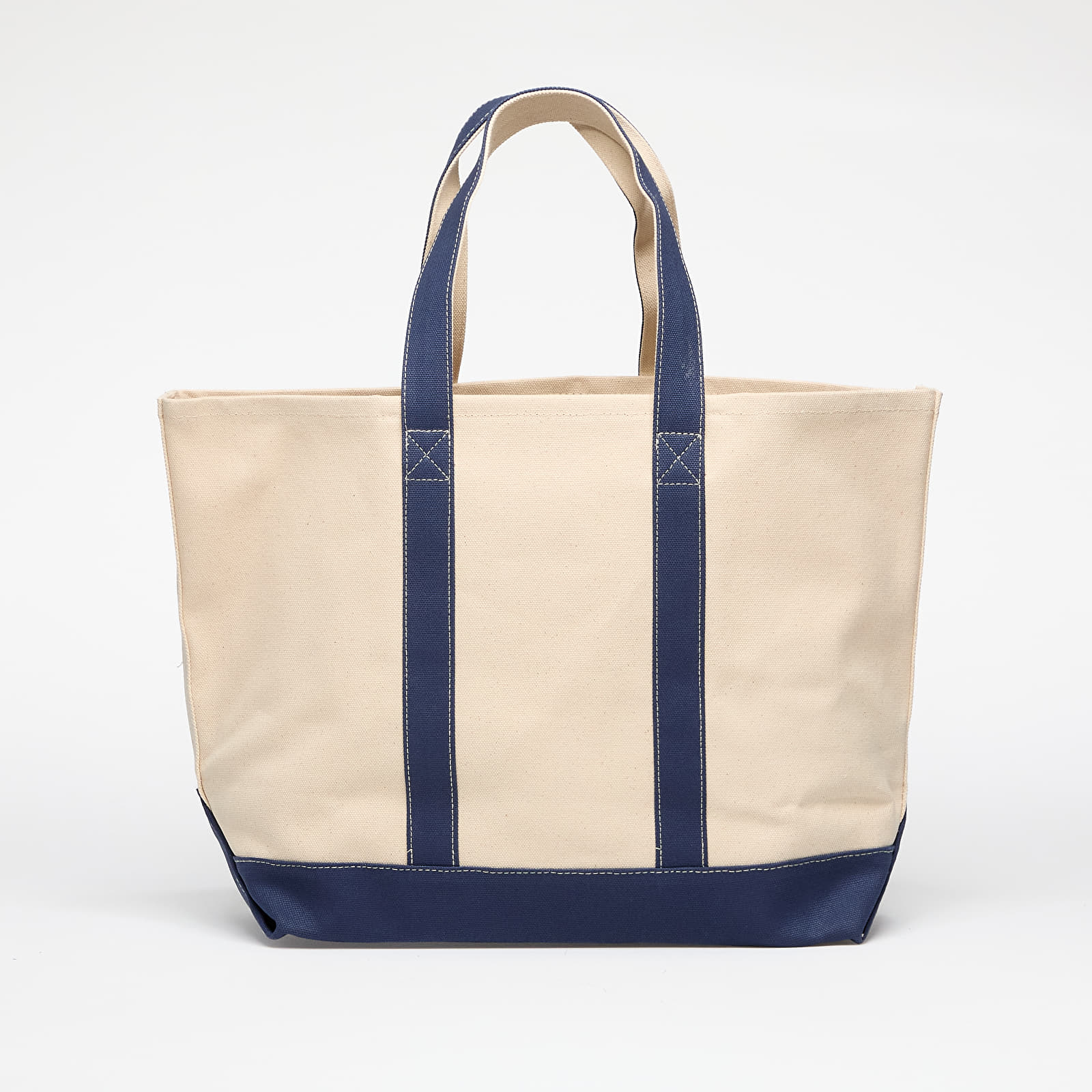 Crossbody чанти Sporty & Rich Varsity Crest Two Tone Tote Bag UNISEX Natural/ Navy