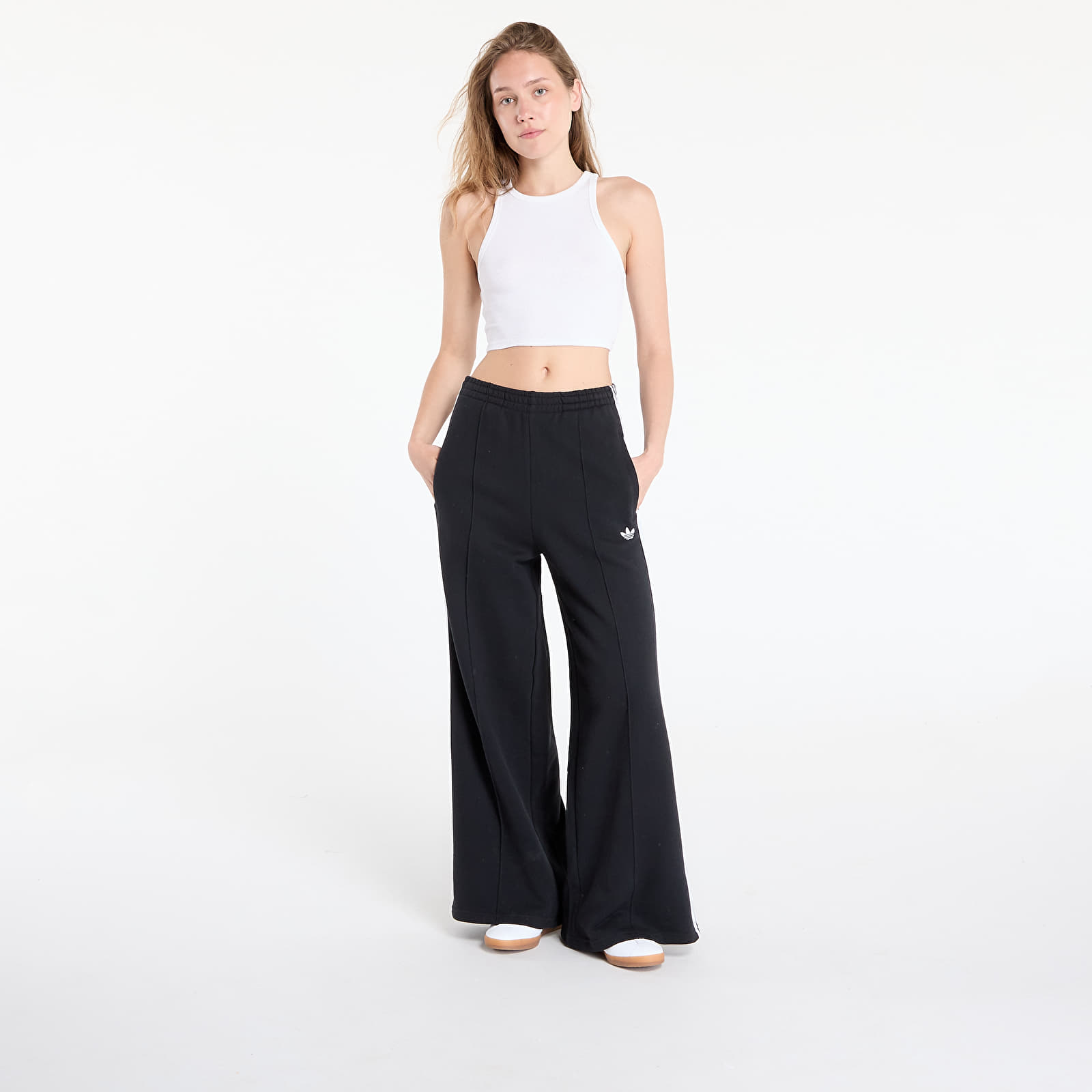 Jogger Pants adidas 3S Wide Sweatpt Black/ White