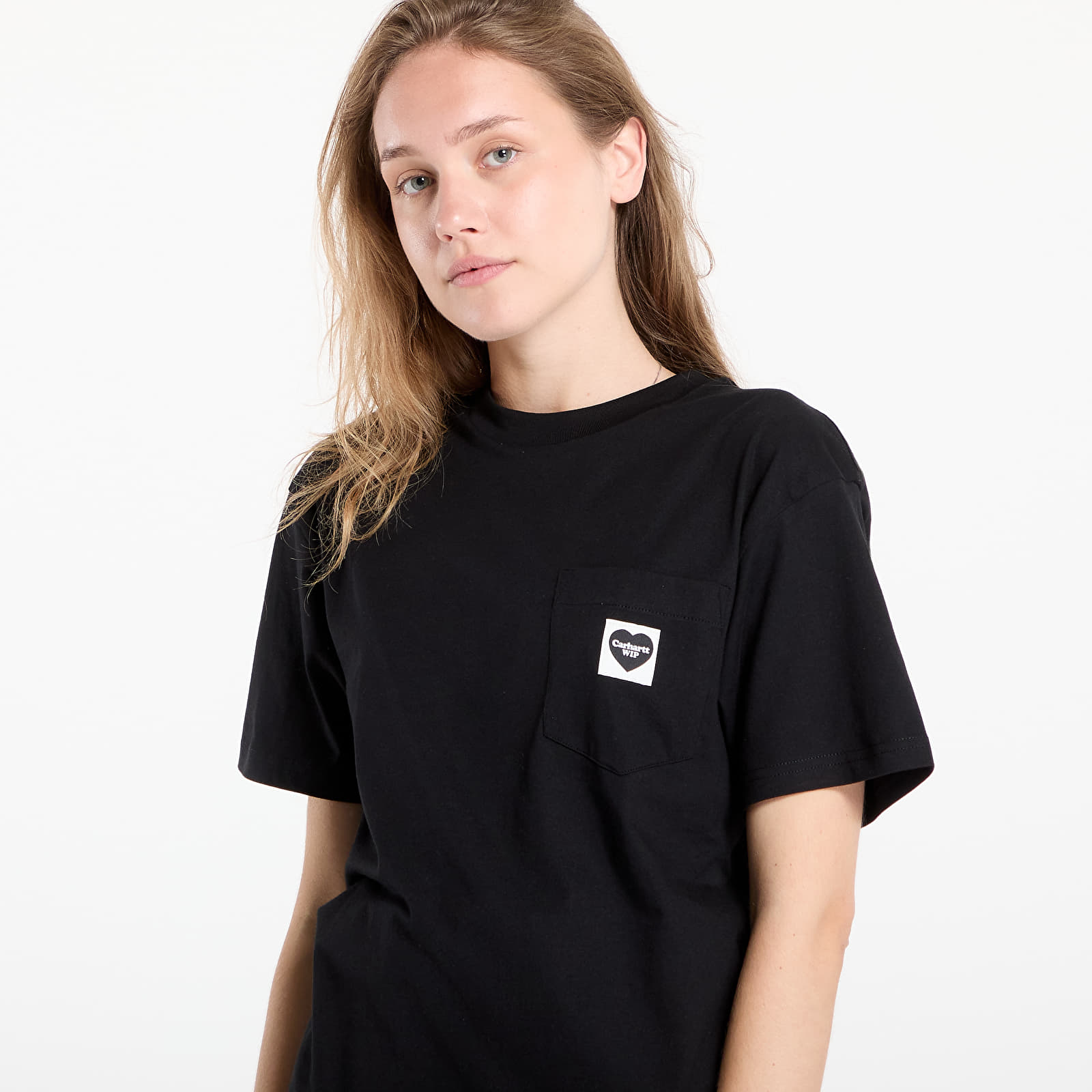 T-shirts til mænd Carhartt WIP S/S Pocket Heart T-Shirt Black