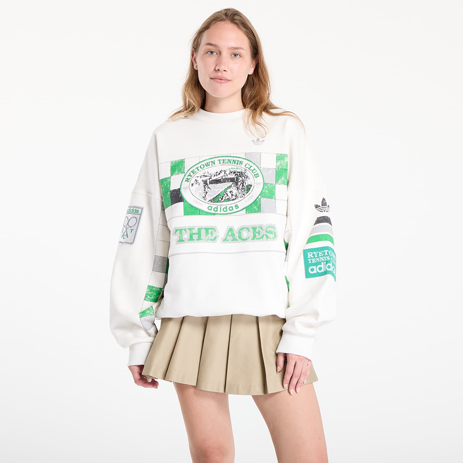 Φούτερ adidas Archive Court Sweatshirt Cloud White