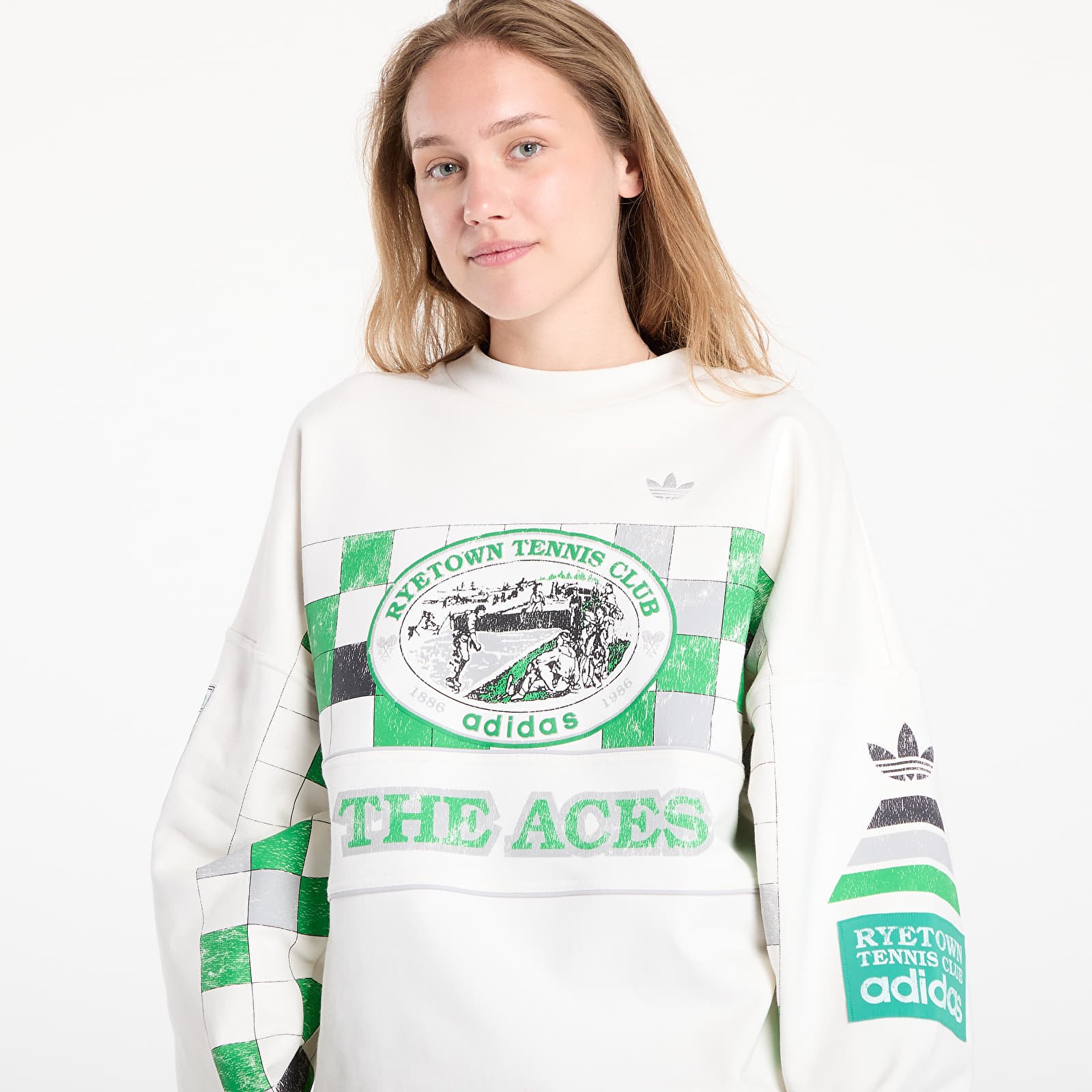 Φούτερ adidas Archive Court Sweatshirt Cloud White