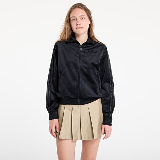 adidas Adicolor Velour Track Top Black