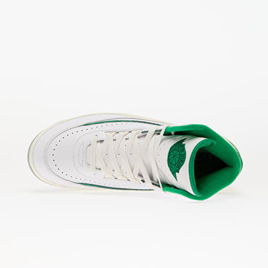 Air Jordan 2 Retro White/ Lucky Green-Sail-Lt Steel Grey | Footshop