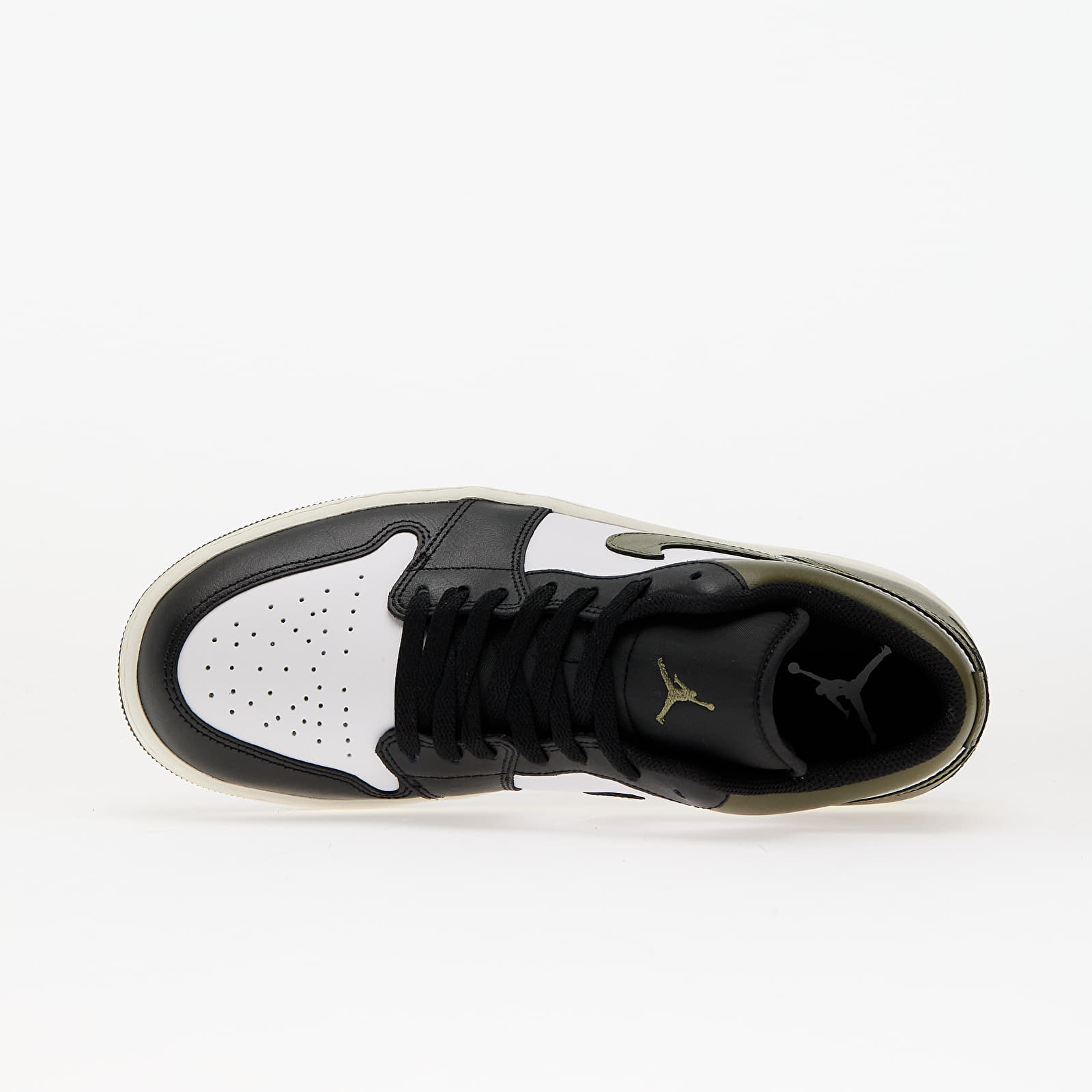 Scarpe uomo Air Jordan 1 Low Black/ White-Medium Olive