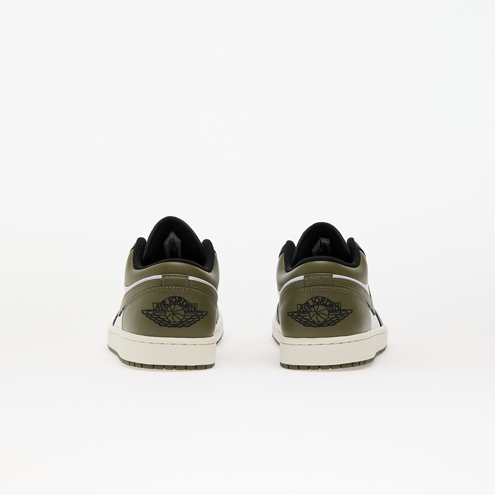 Scarpe uomo Air Jordan 1 Low Black/ White-Medium Olive