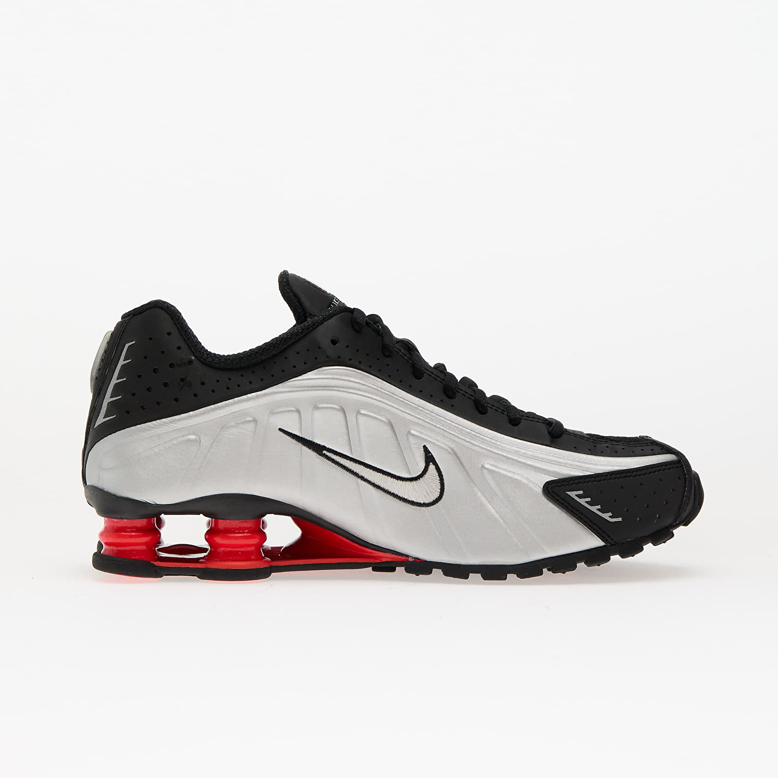 Scarpe donna Nike Shox R4 Black/ Mtlc Silver-Lt Crimson