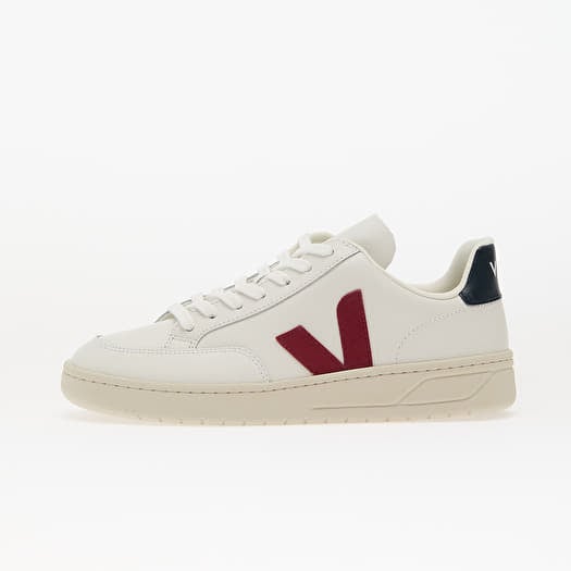 Veja W V-12 Leather White_Marsala_Nautico