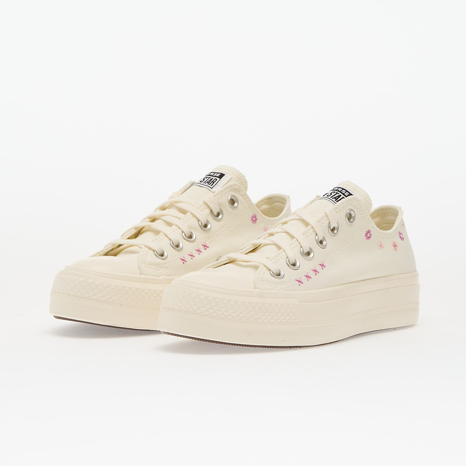 Damen Sneaker und Schuhe Converse Chuck Taylor All Star Lift Floral Embroidery Low Top Egret/ Sugar Berry/ Cactus Bud