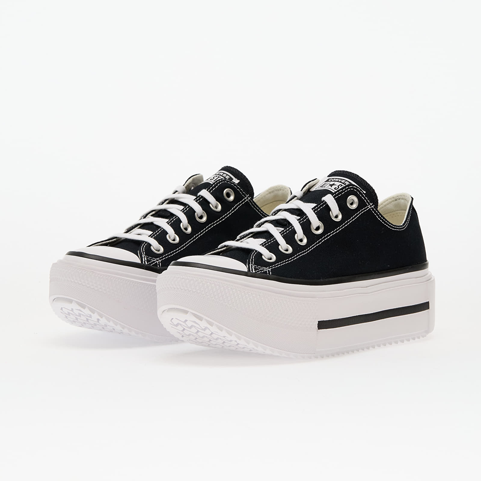 Herresko Converse Chuck Taylor All Star Lift Double Stack Black/ White/ Black