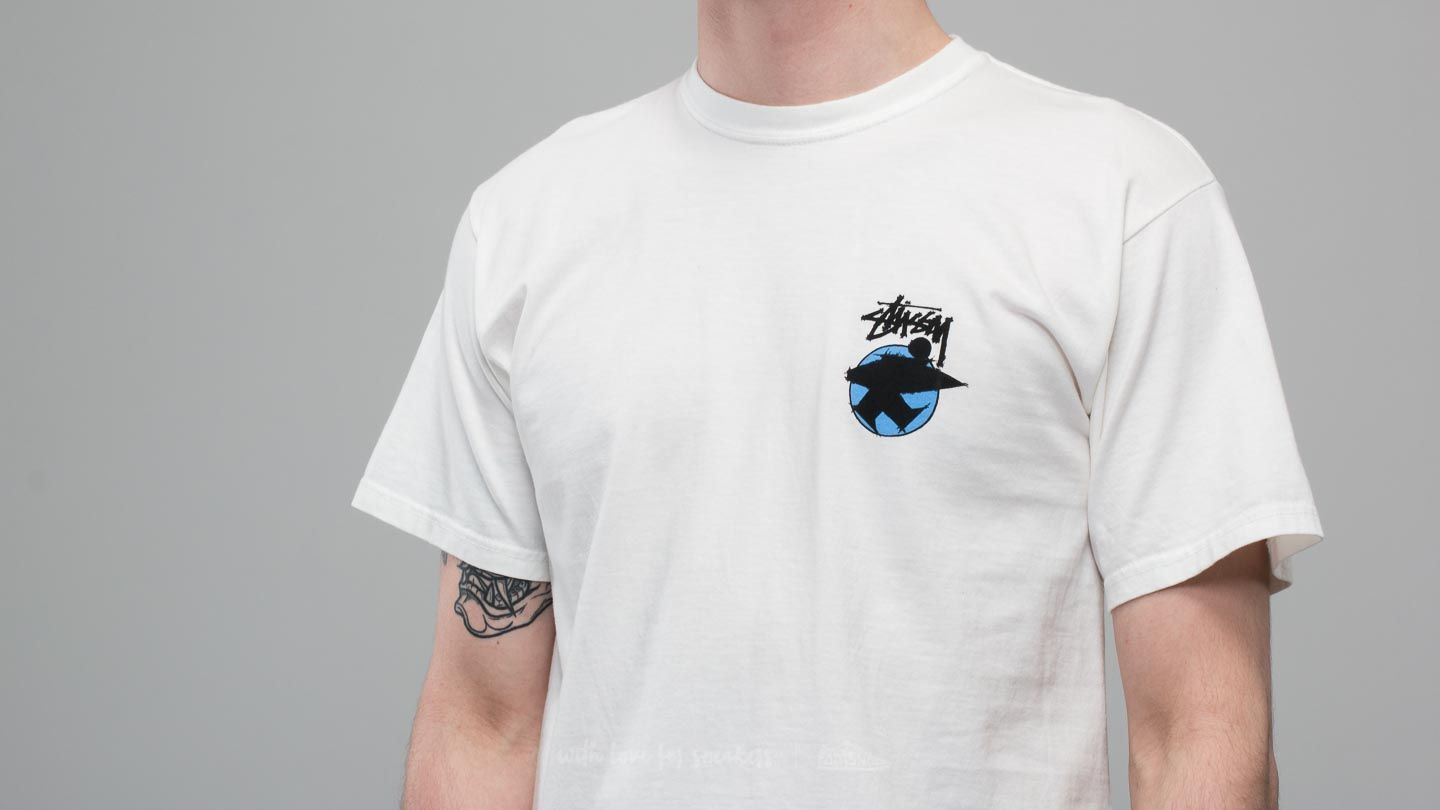 Stüssy Surfman Dot Pigment Dyed Tee Natural | Footshop