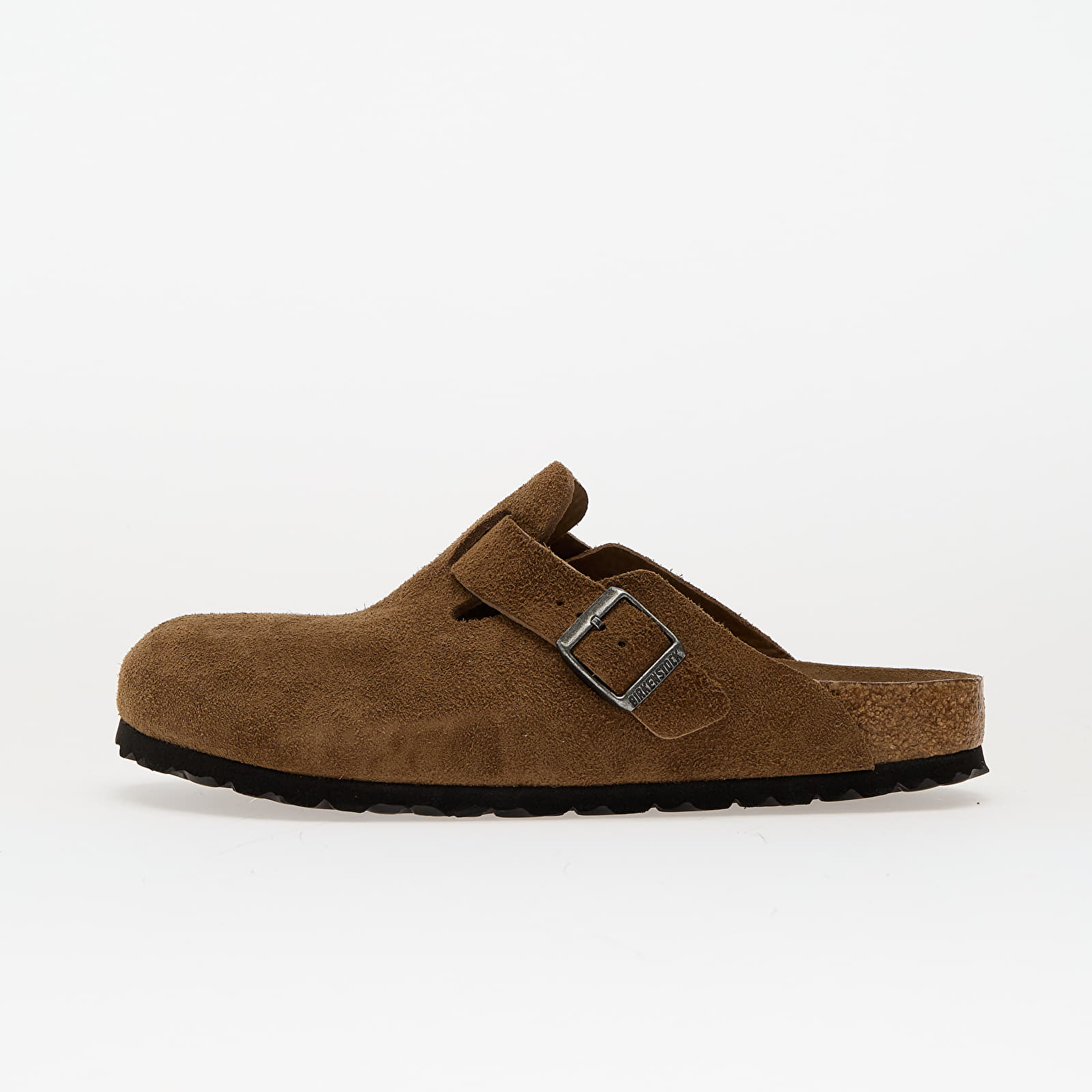 Damesko Birkenstock Boston Soft Footbed Suede Leather Dark Tea Tonal Fb