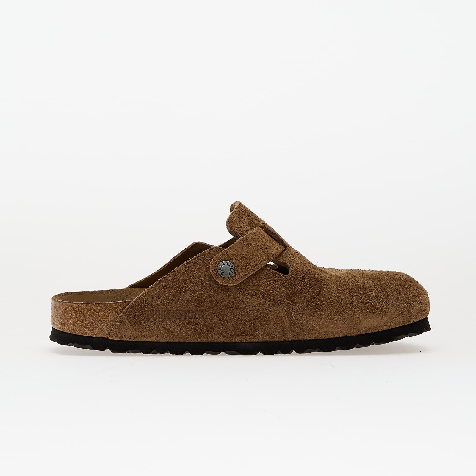 Damesko Birkenstock Boston Soft Footbed Suede Leather Dark Tea Tonal Fb